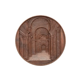 [EXONUMIA] An 1858 Commemorative Bronze Medallion by Jacques Weiner of the Consecration of St.