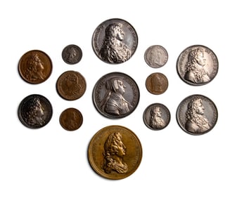 [EXONUMIA] Thirteen Commemorative Medals Relating to Louis XIV