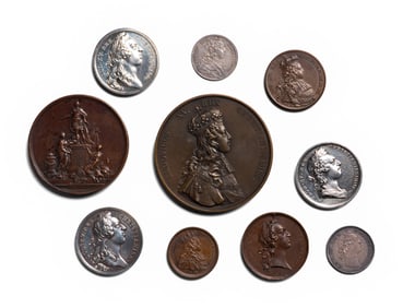 [EXONUMIA] Ten Commemorative Medallions Relating to Louis XV