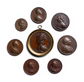 [EXONUMIA] Eight Bronze Medallions Depicting Louis XVI