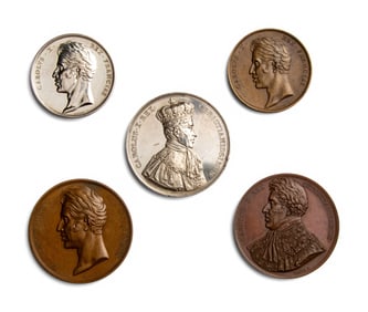 [EXONUMIA] Five Commemorative Medals Relating to Charles X