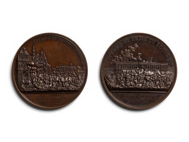 [EXONUMIA] Two Nicholas-Guy-Antoine Brenet (1773-1846) Designed Commemorative Medallions Relating to