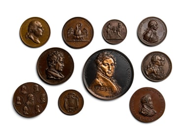 [EXONUMIA] Ten French Bronze Commemorative Medallions