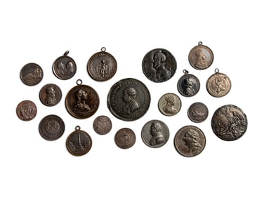 [EXONUMIA] Twenty Silvered-Metal Medallions of French Interest