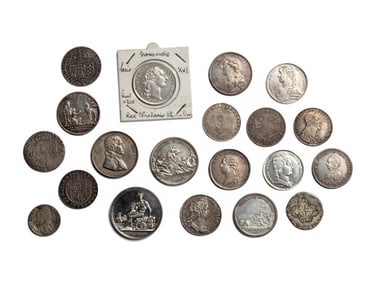 [EXONUMIA] Twenty Small Silver Medallions and Jetons