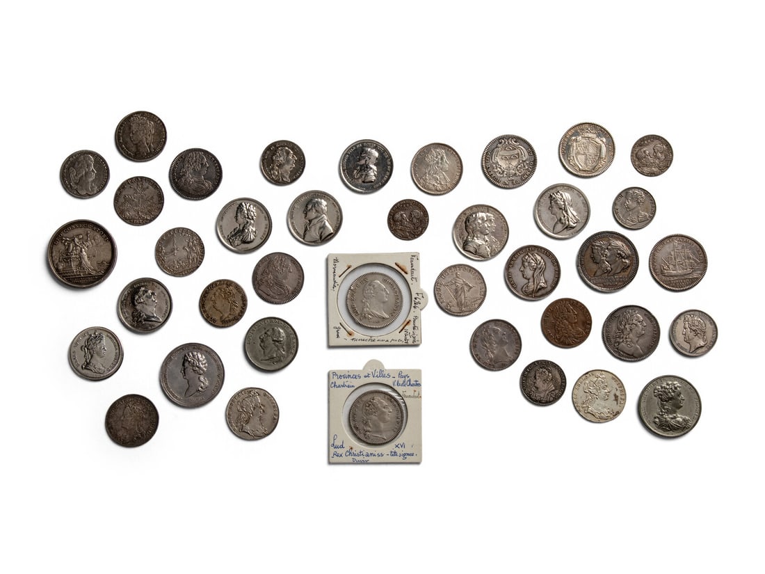 [EXONUMIA] A Large Collection of French Silver and Mixed-Metal Small Commemorative Medals and (1 of 2)