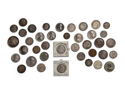 [EXONUMIA] A Large Collection of French Silver and Mixed-Metal Small Commemorative Medals and: [EXONUMIA] A Large Collection of French Silver and Mixed-Metal Small Commemorative Medals and Jettons 18th Century and Later Property from the Estate of Andrew Cunningham Ware