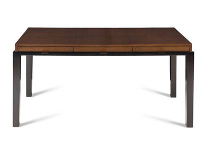 A Contemporary Part-Ebonized Oak Desk : A Contemporary Part-Ebonized Oak Desk  Retailed by Holly Hunt Height 29 1/4 x width 63 x depth 34 inches. Property from the Chicago Residence of Interior Designer Donna Mondi