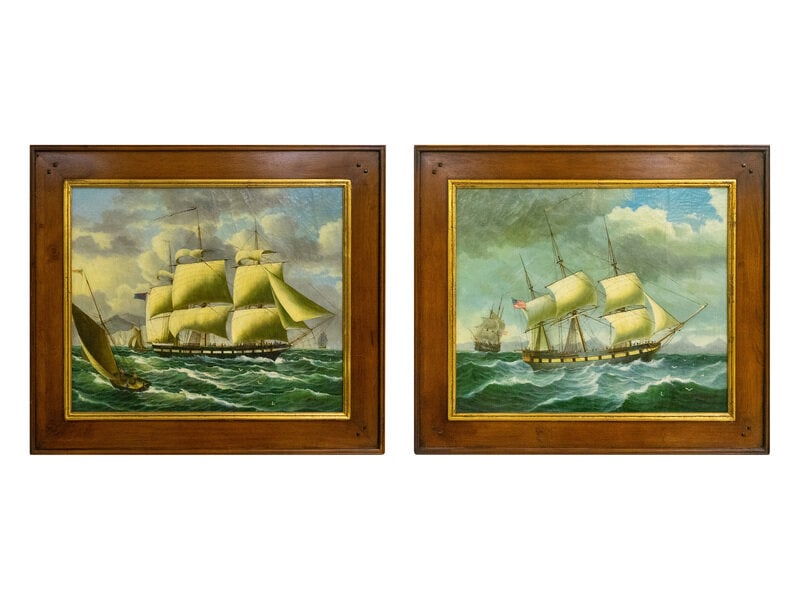 B. Molyneux 
(American, 20th Century)
Sailboats at Sea (two works) (1 of 6)