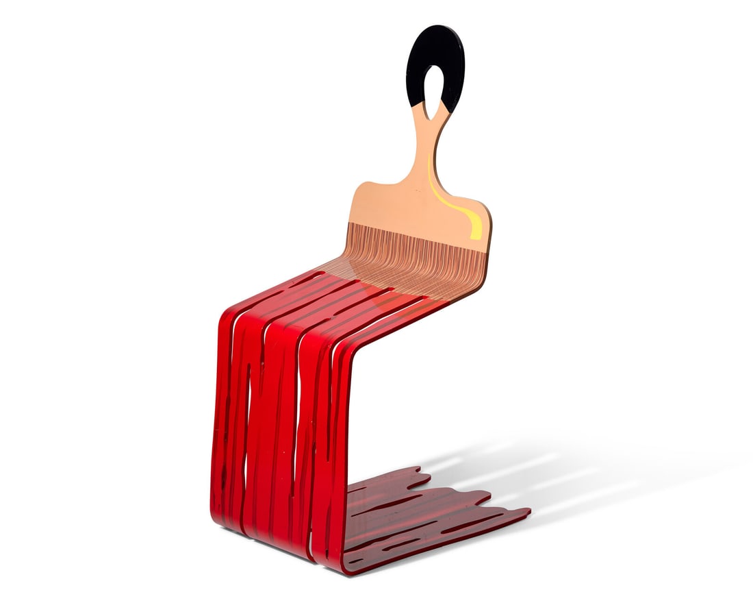 David Kracov (American, b. 1968) Grab a Chair (Black and Red) (1 of 4)