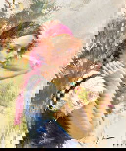 Giuseppe Dangelico Pino (American/Italian, 1939-2010) Southern Inspiration: Giuseppe Dangelico Pino (American/Italian, 1939-2010) Southern Inspiration oil on canvas signed Pino (lower right) 24 x 20 inches. This lot is located in Philadelphia. Provenance: Private Collection,