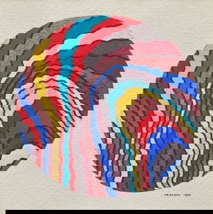 Henry Pearson (American, 1914-2006) Untitled (Abstraction): Henry Pearson (American, 1914-2006) Untitled (Abstraction) ink and watercolor on paper signed Pearson and dated (lower right) Sight: 5 1/2 x 5 1/2 inches. Property from the Estate of Mimi Kazon This l