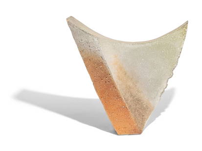 Kohyama Yasuhisa (Japanese, b. 1936) Shigaraki vessel: Kohyama Yasuhisa (Japanese, b. 1936) Shigaraki vessel stoneware with artist cipher to underside 18 1/4 h x 18 1/2 w x 3 1/2 d inches. This lot is located in Chicago.