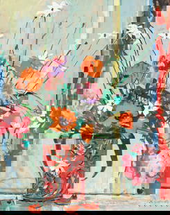 Ruth Grotenrath (American, 1912-1988) Poppies and Anemones, 1973: Ruth Grotenrath (American, 1912-1988) Poppies and Anemones, 1973 Casein on Japanese paper signed Ruth Grotenrath and dated (lower left) 31 x 25 inches. This lot is located in Chicago. Provenance: The