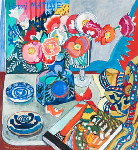Ruth Grotenrath (American, 1912-1988) Henri Matisse, 1980: Ruth Grotenrath (American, 1912-1988) Henri Matisse, 1980 Casein on cardboard signed Ruth Grotenrath and dated (lower left); titled (upper left) 26 x 28 inches. This lot is located in Chicago. Provena