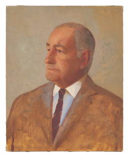 Bo Bartlett (American, b. 1955) Portrait of Walter Annenberg: Bo Bartlett (American, b. 1955) Portrait of Walter Annenberg oil on canvas 20 x 16 inches. This lot is located in Philadelphia. Provenance: P.P.O.W. Pilkington-Olsoff Fine Arts, Inc., New York, New Yo