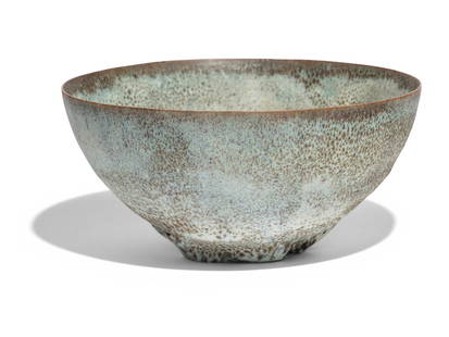 Otto and Gertrud Natzler (Austrian, 1908-2007 | 1908-1971) Bowl: Otto and Gertrud Natzler (Austrian, 1908-2007 | 1908-1971) Bowl glazed earthenware signed 'G+O Natzler' to underside 2 1/2 h x 5 1/4 diameter inches. This lot is located in Chicago.