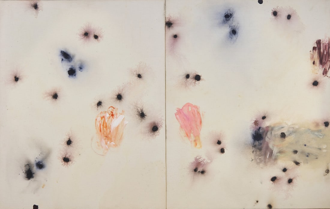 Hanibal Srouji (Lebanese, b. 1957) Marks-Field (Diptych), 1997 (1 of 3)