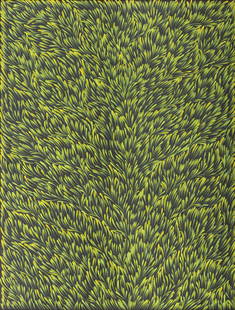 Gloria Tamerre Petyarre (Australian, b. circa 1938) Untitled: Gloria Tamerre Petyarre (Australian, b. circa 1938) Untitled oil on canvas 46 1/2 x 35 inches. Property from a Private Collection, Louisville, KY This lot is located in Cincinnati. Provenance: Bundarr