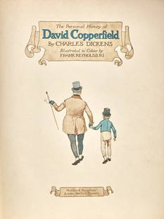 DICKENS, Charles (1812-1870). The Personal History of David Copperfield. London, etc.: Hodder & Stou: DICKENS, Charles (1812-1870). The Personal History of David Copperfield. London, etc.: Hodder &amp; Stoughton, [1911]. 4to. Numerous plates after Frank Reynolds. Original vellum-covered boards, decora