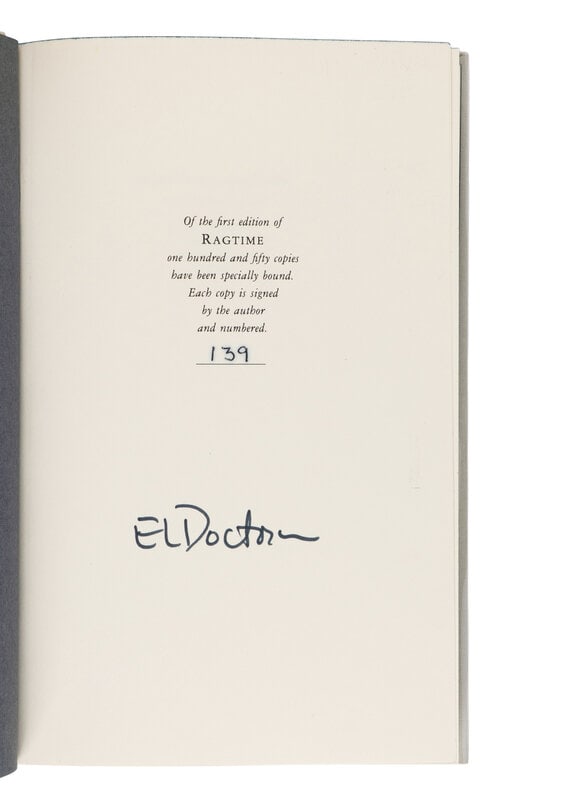 DOCTOROW, Edgar Lawrence (1931-2015). A pair of FIRST EDITIONS, BOTH SIGNED, comprising:  (1 of 1)