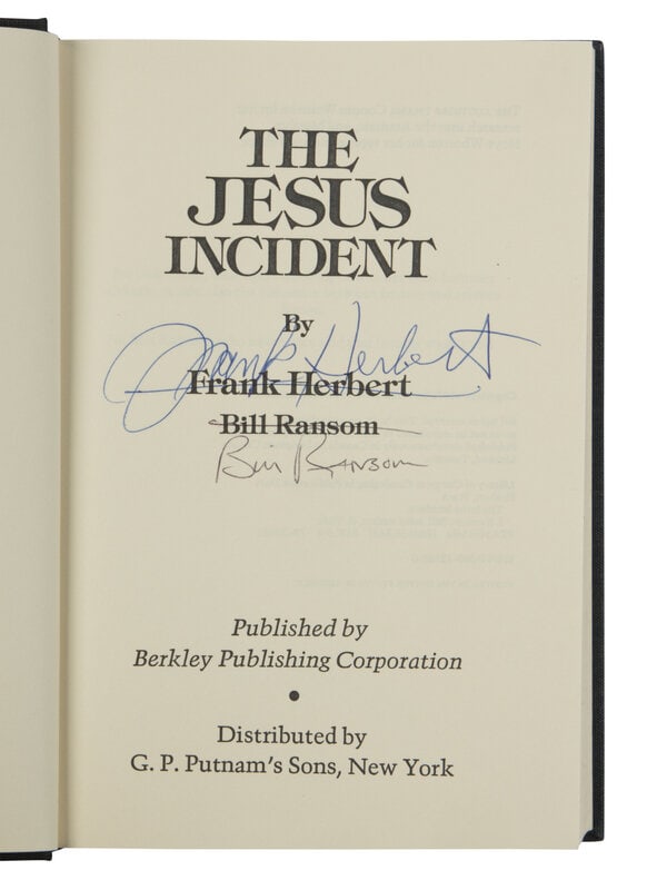 HERBERT, Frank (1920-1986). A pair of FIRST EDITIONS, BOTH SIGNED, comprising:  (1 of 2)