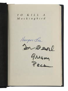 LEE, Harper (1926-2016). To Kill A Mockingbird. New York: HarperCollins Publishers, 1993. : LEE, Harper (1926-2016). To Kill A Mockingbird. New York: HarperCollins Publishers, 1993. 8vo. Original cloth-backed boards; dust jacket (upper cover sunned). Provenance: LOA from Christophe St