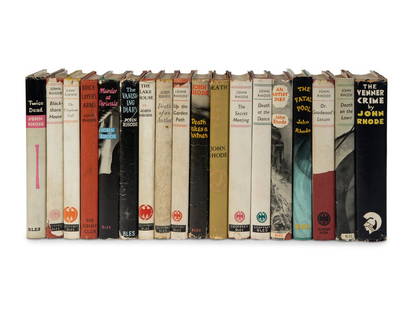 STREET, Cecil (1884-1964). ("John Rhode"). A group of 18 FIRST EDITIONS, comprising: : STREET, Cecil (1884-1964). ("John Rhode"). A group of 18 FIRST EDITIONS, comprising: 1) The Venner Crime. 1933. 2) The Lake House. 1946. 3) The Telephone Call. 1948.