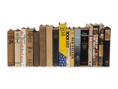 [LITERATURE]. A group of 15 titles, MOST FIRST EDITIONS, SEVERAL SIGNED, comprising: : [LITERATURE]. A group of 15 titles, MOST FIRST EDITIONS, SEVERAL SIGNED, comprising: 1) BEST, Alfred. The Demolished Man. Chicago: Shasta Publishers, 1953. In supplied dust jacket. 2) BURROUGHS,
