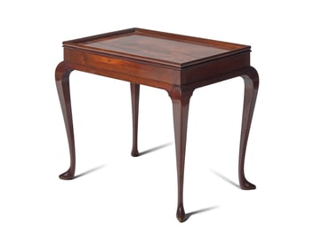 The General Nathanael Greene Family Queen Anne Mahogany Tray-Top Tea Table