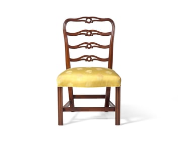 A Chippendale Style Mahogany Ribbon-Back Side Chair