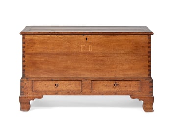 A Chippendale Inlaid Walnut Blanket Chest