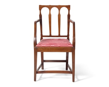 A Federal Carved Walnut Armchair