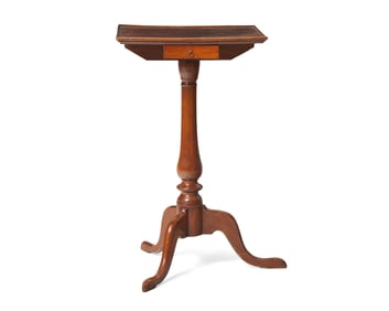 A Queen Anne Cherrywood Candlestand with Under Drawer