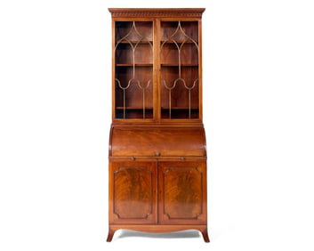 A George III Style Mahogany Secretary Bookcase