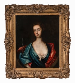 English School 18th Century, A Portrait Of A Lady