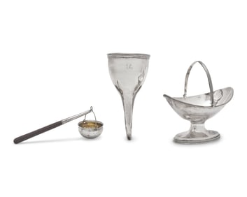 A Group of Three Silver Tablewares