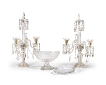 A Group of Four Anglo-Irish Cut-Glass Tablewares