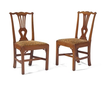 A Pair of Chippendale Mahogany Side Chairs