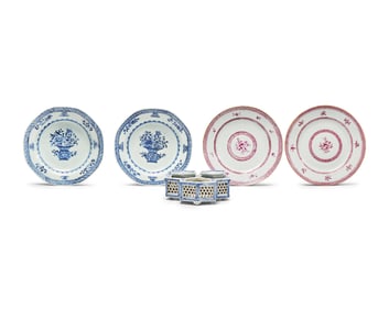 An Assorted Group of Five Chinese Export Porcelain Tablewares