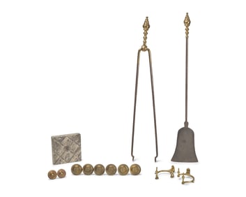An Assembled Group of Thirteen Federal Household and Fireplace Accessories