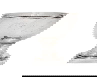 A Federal Silver Waste Bowl: A Federal Silver Waste Bowl John Christian Wiltberger, Sr. (1766-1851), Philadelphia, Pennsylvania, Circa 1790 of Classical form, with beaded rims, on square base, marked twice to base. Height 4 3/4 x