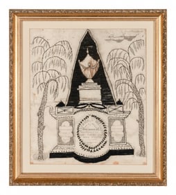 A Needlework Memento Mori Picture For John Kimball (New Hampshire, 1767-1795)