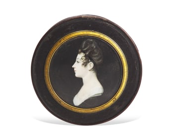 Charles Guillaume Alexander Bourgeois (French, 1758-1832), A Papier-mâché Snuff Box Inset