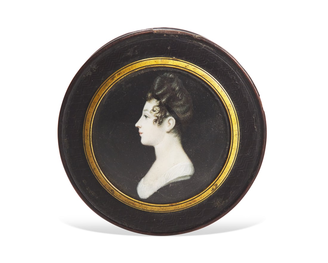 Charles Guillaume Alexander Bourgeois (French, 1758-1832), A Papier-mâché Snuff Box Inset (1 of 2)