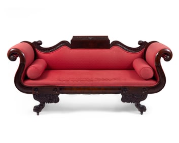 A Classical Carved Mahogany Sofa