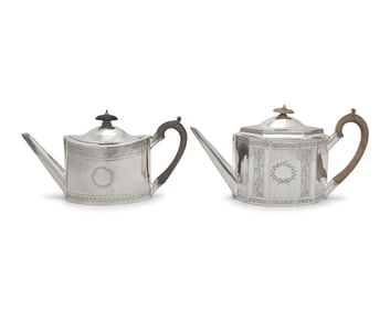 Two George III Sterling Silver Teapots