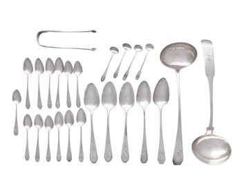 An Assembled Group Of Twenty-Five Federal Silver Tablewares