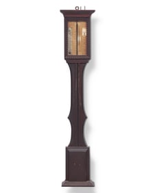 A Carved Mahogany Adjustable Barometer