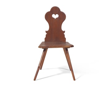 A Germanic Oak Backstool
